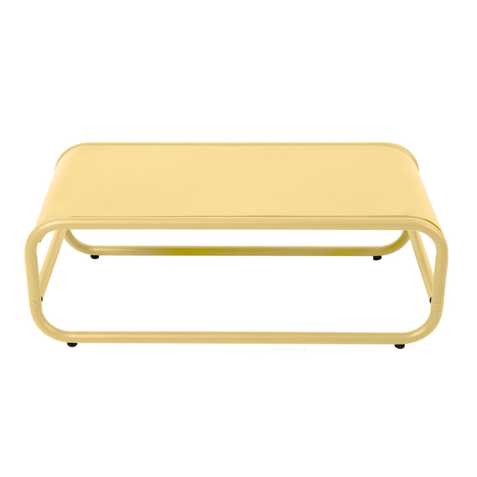 Garten Couchtisch rechteckig aus Metall 85x40x30 cm