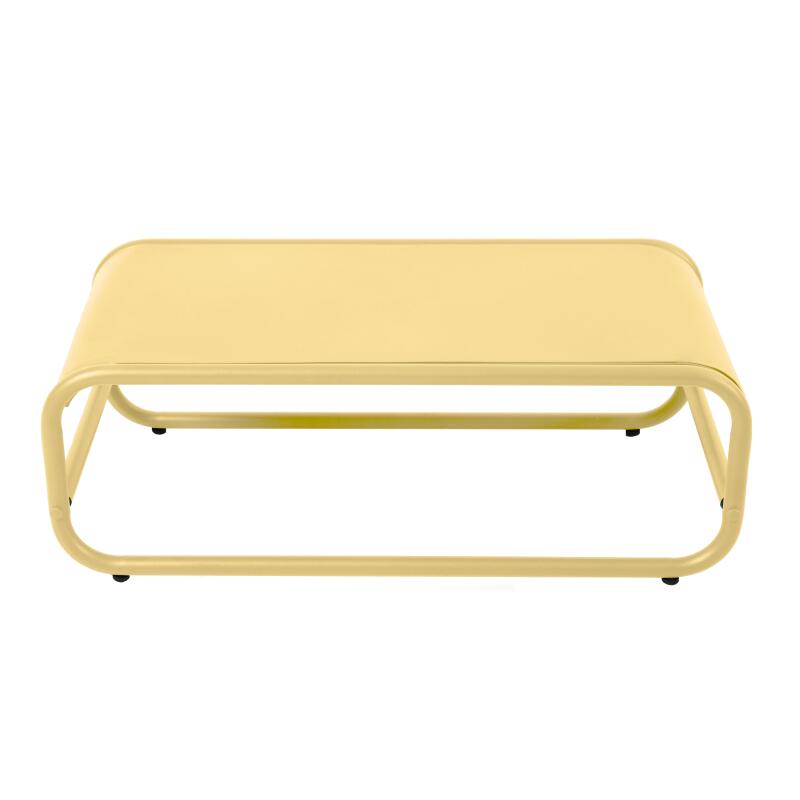 Garten Couchtisch rechteckig aus Metall 85x40x30 cm (4/7)