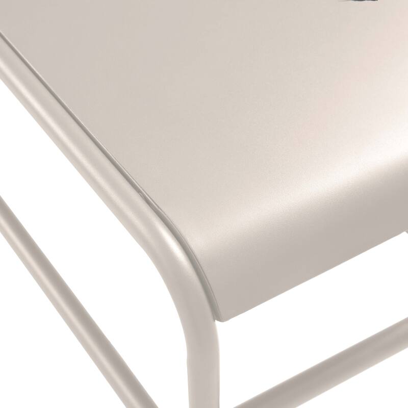 Garten Couchtisch rechteckig aus Metall 85x40x30 cm (6/7)