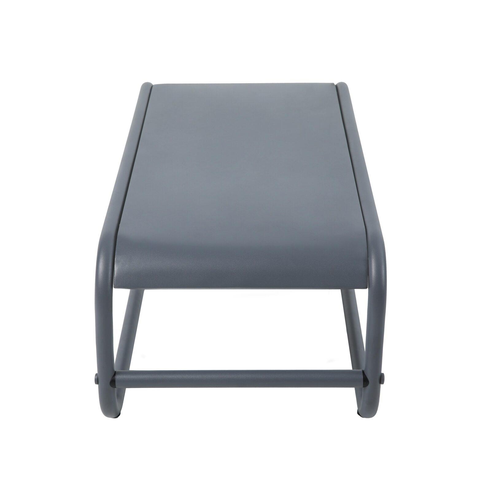 Garten Couchtisch rechteckig aus Metall 85x40x30 cm