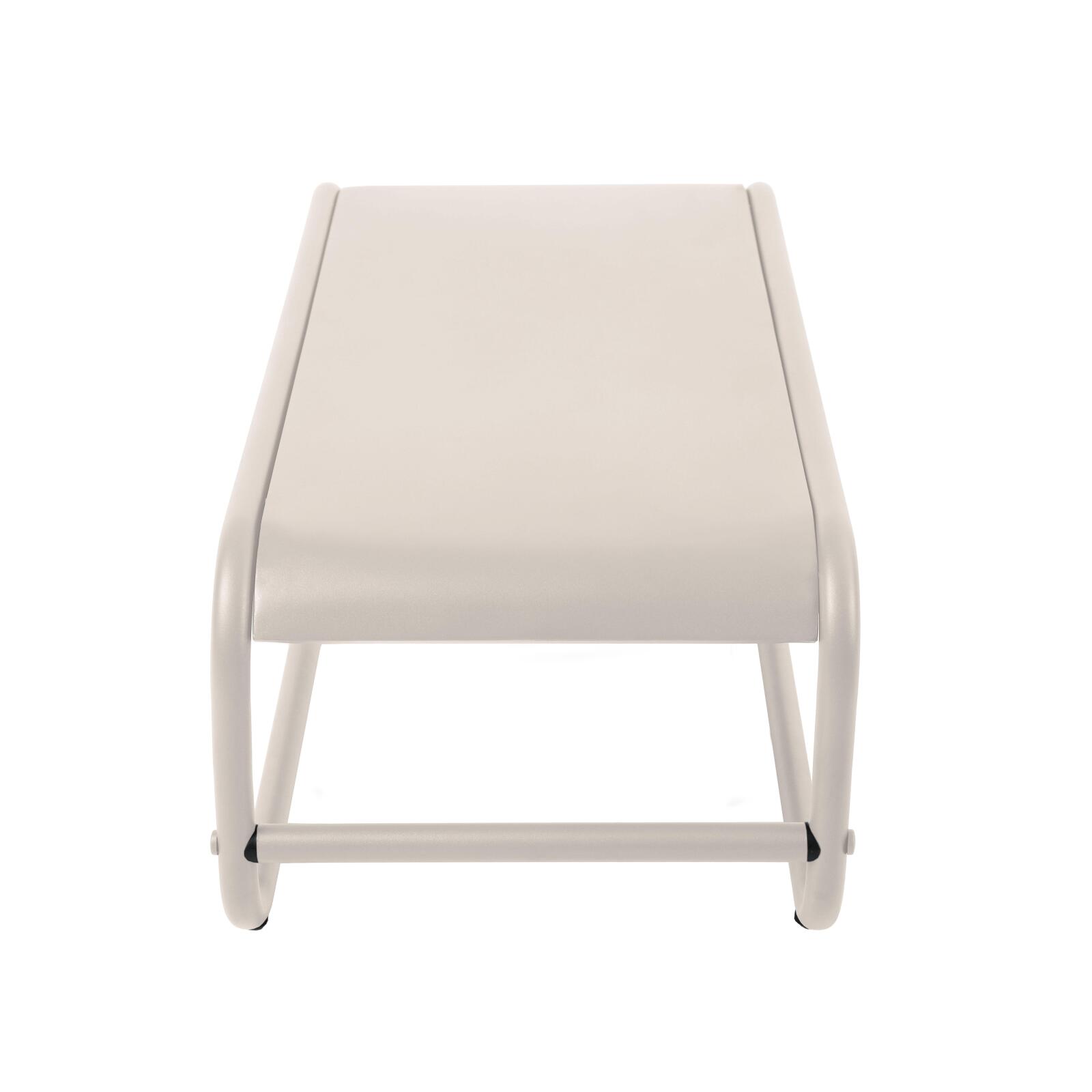 Garten Couchtisch rechteckig aus Metall 85x40x30 cm