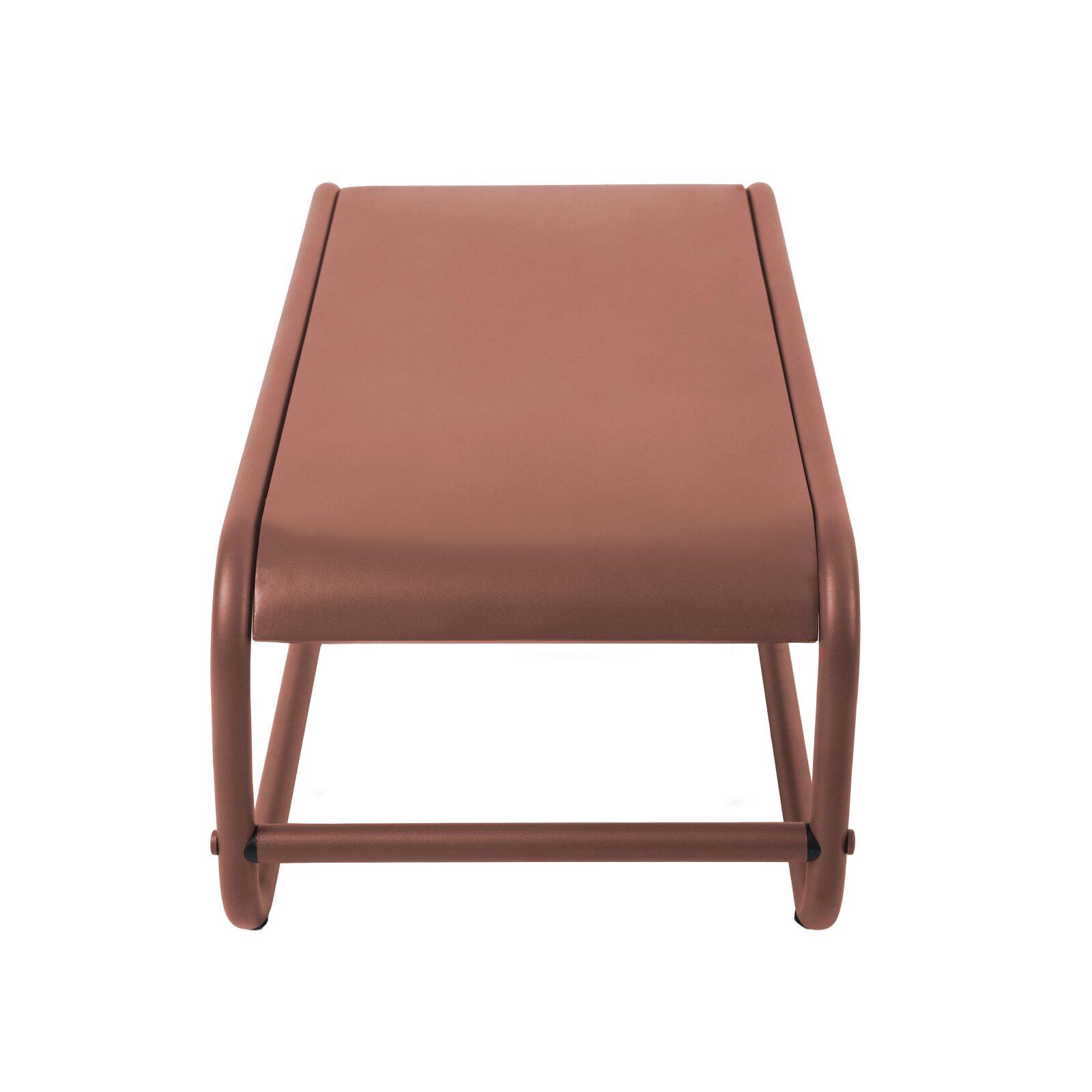 Garten Couchtisch rechteckig aus Metall 85x40x30 cm