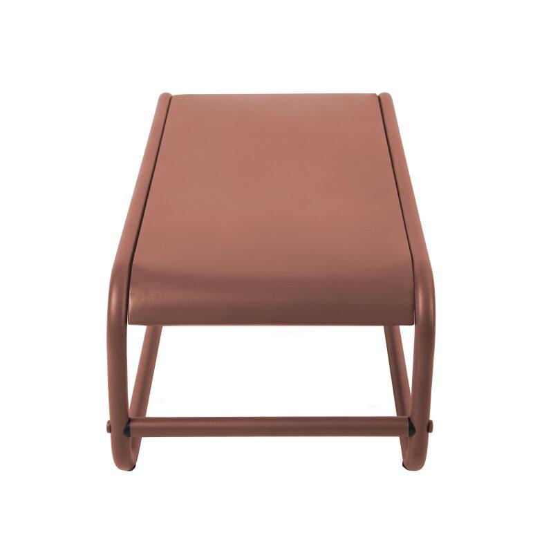 Garten Couchtisch rechteckig aus Metall 85x40x30 cm (5/7)