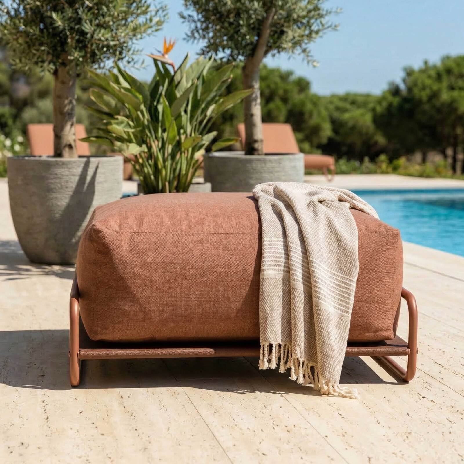 Sitzsack für modulare Outdoor-Sofa mit Gestell