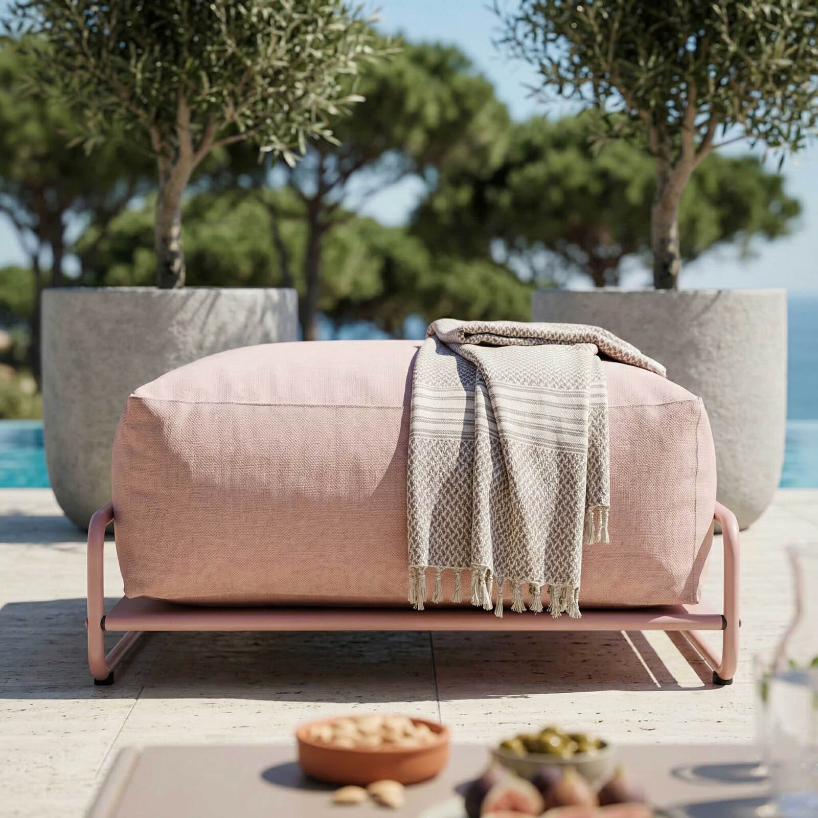 Sitzsack für modulare Outdoor-Sofa mit Gestell