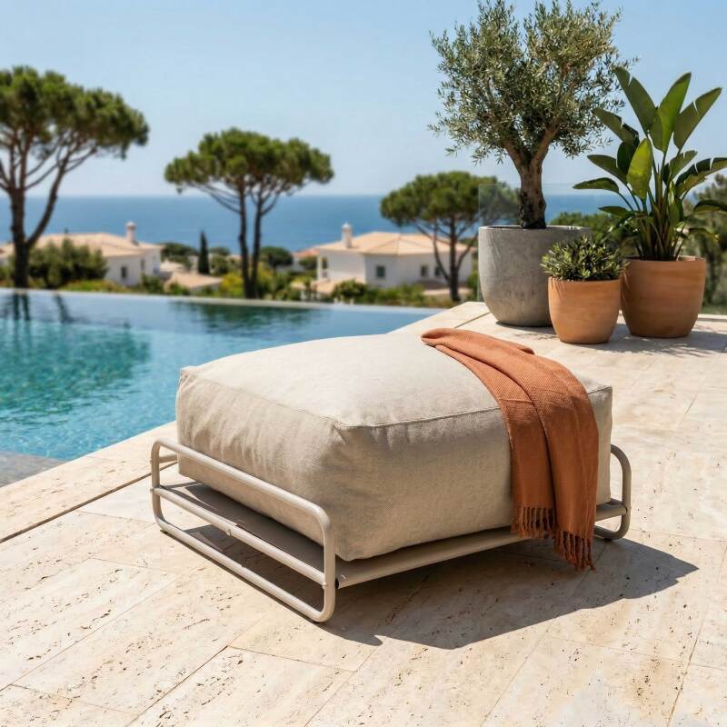 Sitzsack für modulare Outdoor-Sofa mit Gestell