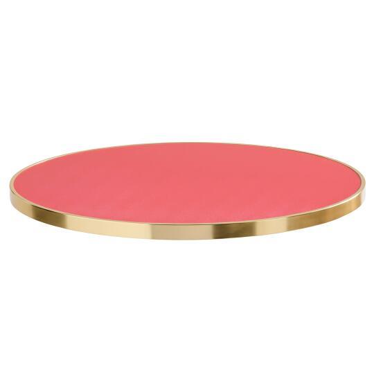 Tischplatte aus Sperrholz mit Laminatbeschichtung und Aluminiumkanten ⌀60 cm | Oviala