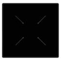 Gartentisch Quadratisch aus Aluminium schwarz und HPL, 4 Personen, 70x70 cm