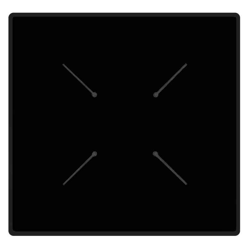 Gartentisch Quadratisch aus Aluminium schwarz und HPL, 4 Personen, 70x70 cm (3/5)