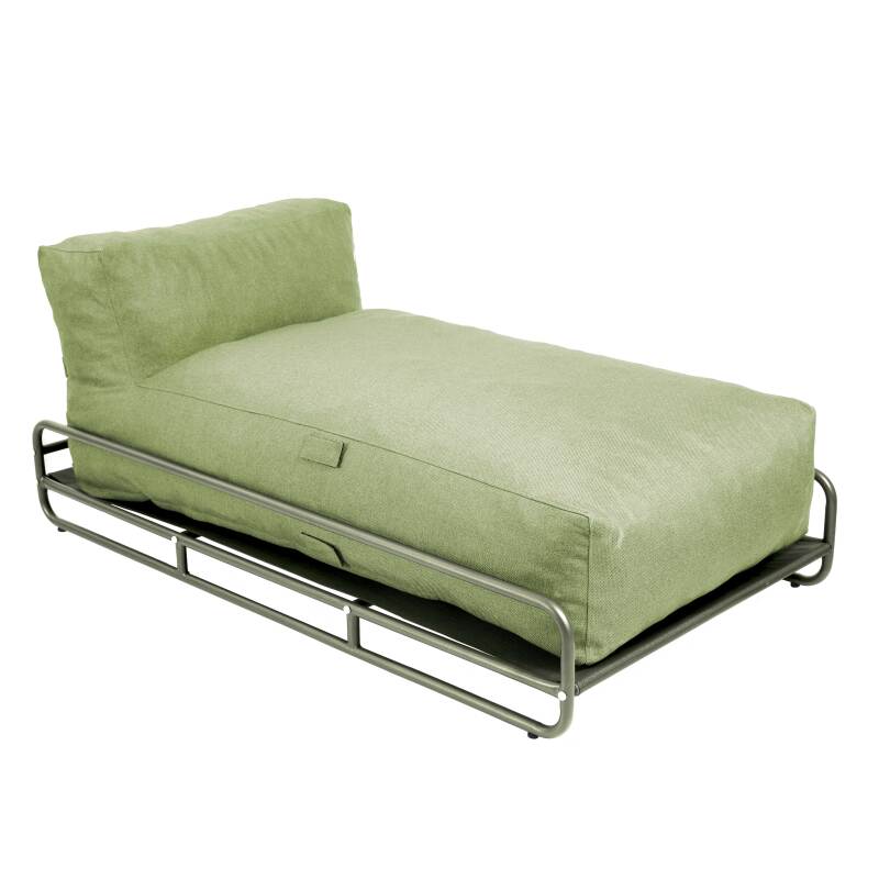 Chaiselongue für modulare Gartenmöbel mit Gestell