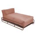 Chaiselongue für modulare Gartenmöbel mit Gestell