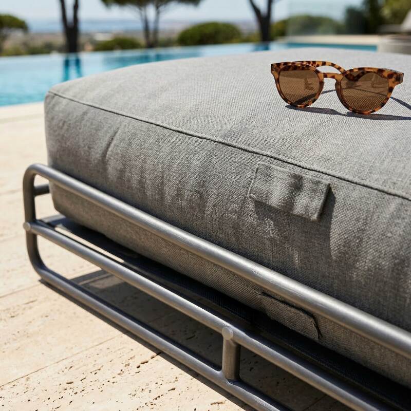 Chaiselongue für modulare Gartenmöbel mit Gestell (3/7)