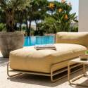 Chaiselongue für modulare Gartenmöbel mit Gestell