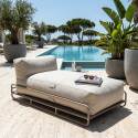 Chaiselongue für modulare Gartenmöbel mit Gestell
