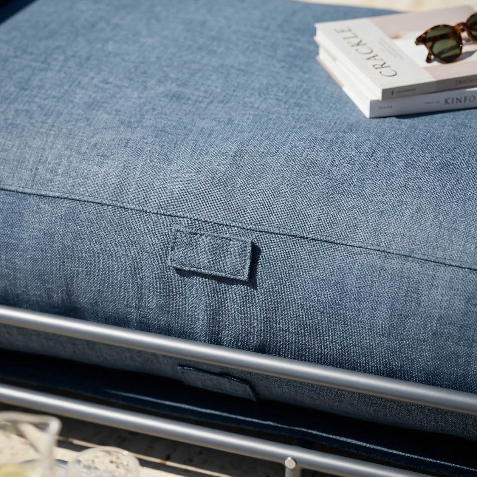 Chaiselongue für modulare Gartenmöbel mit Gestell