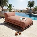 Chaiselongue für modulare Gartenmöbel mit Gestell