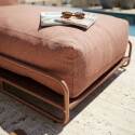 Chaiselongue für modulare Gartenmöbel mit Gestell