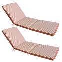 Outdoor-Kissen für Sonnenliege 186 x 53 cm - 2er-Set