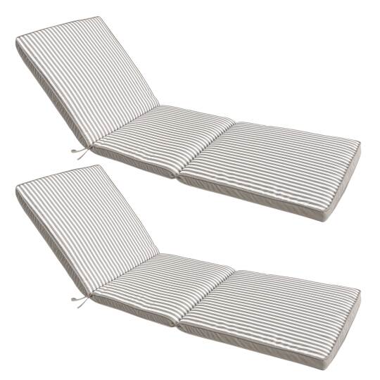 Outdoor-Kissen für Sonnenliege 186 x 53 cm - 2er-Set | Oviala