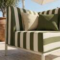 Ecksessel im gestreiften Design für modulare Outdoor-Sofa