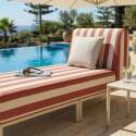 Chaiselongue im gestreiften Design für ein modulares Outdoor-Sofa