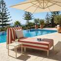 Chaiselongue im gestreiften Design für ein modulares Outdoor-Sofa