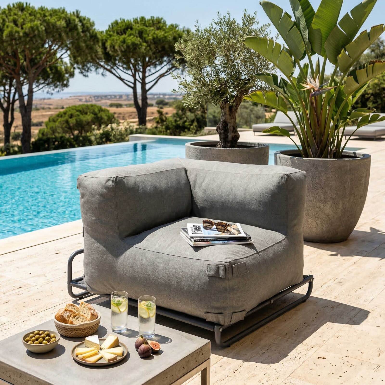 Rahmen für Ecksessel des modularen Outdoor-Sofas MIXI
