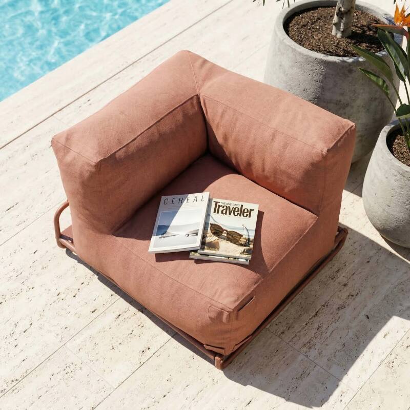 Ecksessel für modulare Outdoor-Sofa mit Gestell (2/6)