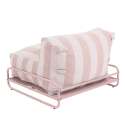 Sessel im gestreiften Design für ein modulares Outdoor-Sofa mit Gestell