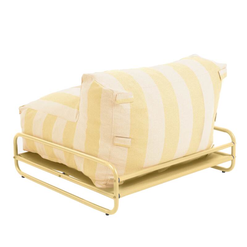 Sessel im gestreiften Design für ein modulares Outdoor-Sofa mit Gestell (4/6)