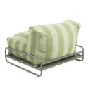 Sessel im gestreiften Design für ein modulares Outdoor-Sofa mit Gestell