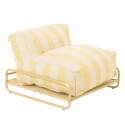 Sessel im gestreiften Design für ein modulares Outdoor-Sofa mit Gestell