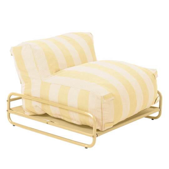 Sessel im gestreiften Design für ein modulares Outdoor-Sofa mit Gestell | Oviala