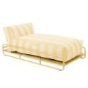 Chaiselongue im gestreiften Design für ein modulares Outdoor-Sofa mit Gestell