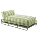 Chaiselongue im gestreiften Design für ein modulares Outdoor-Sofa mit Gestell