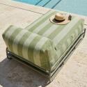 Chaiselongue im gestreiften Design für ein modulares Outdoor-Sofa mit Gestell