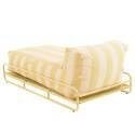 Chaiselongue im gestreiften Design für ein modulares Outdoor-Sofa mit Gestell