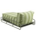 Chaiselongue im gestreiften Design für ein modulares Outdoor-Sofa mit Gestell