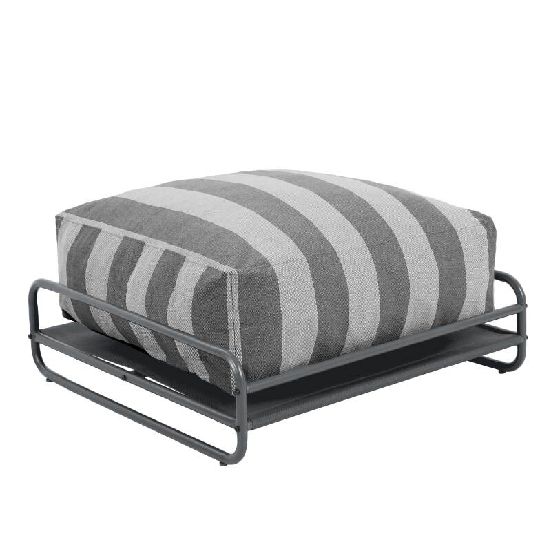 Sitzsack im gestreiften Design für ein modulares Outdoor-Sofa mit Gestell (4/6)