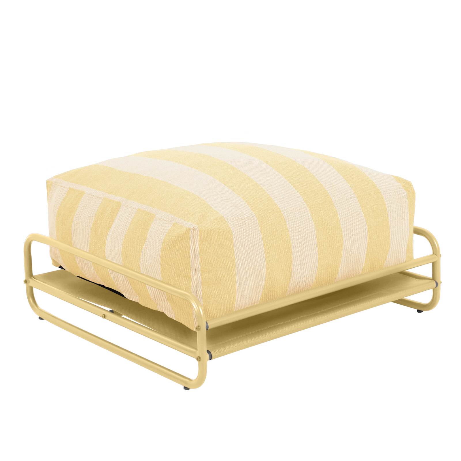 Sitzsack im gestreiften Design für ein modulares Outdoor-Sofa mit Gestell