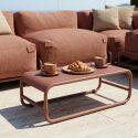 Modulare Gartenmöbel für 4 Personen mit Gestell, bestehend aus 1 Sessel, 2 Ecksesseln, 1 Sitzsack und 1 Couchtisch 