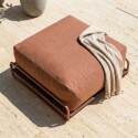 Modulare Gartenmöbel für 4 Personen mit Gestell, bestehend aus 1 Sessel, 2 Ecksesseln, 1 Sitzsack und 1 Couchtisch 