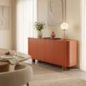 Sideboard orange, 4 Türen, 160 cm