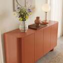 Sideboard orange, 4 Türen, 160 cm