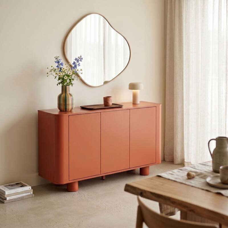 Sideboard orange, 3 Türen, 120 cm (7/8)