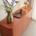 Sideboard orange, 3 Türen, 120 cm