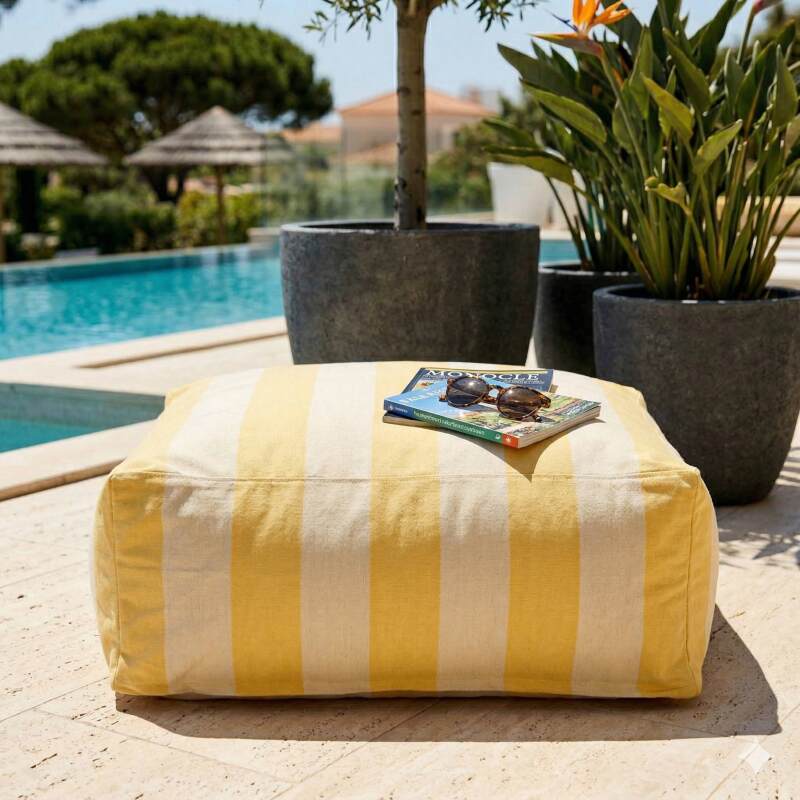 Sitzsack im gestreiften Design für ein modulares Outdoor-Sofa (3/6)