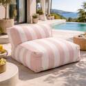 Sessel im gestreiften Design für ein modulares Outdoor-Sofa