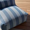Sessel im gestreiften Design für ein modulares Outdoor-Sofa