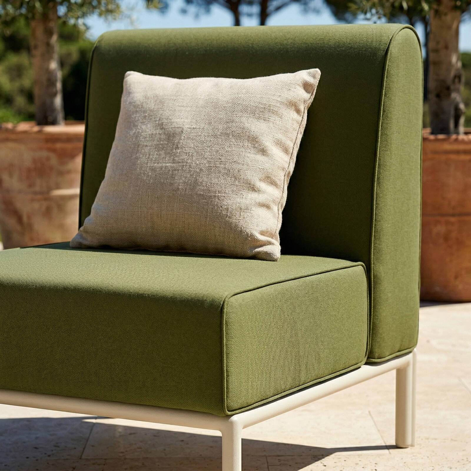 Sessel für ein modulares Outdoor-Sofa